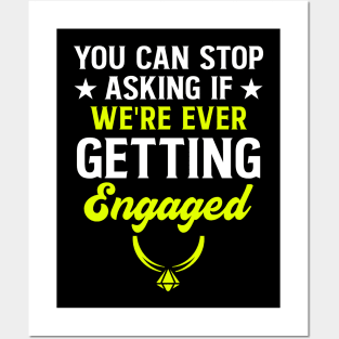 Funny Engagement Design Save The Date Shirt0 Posters and Art